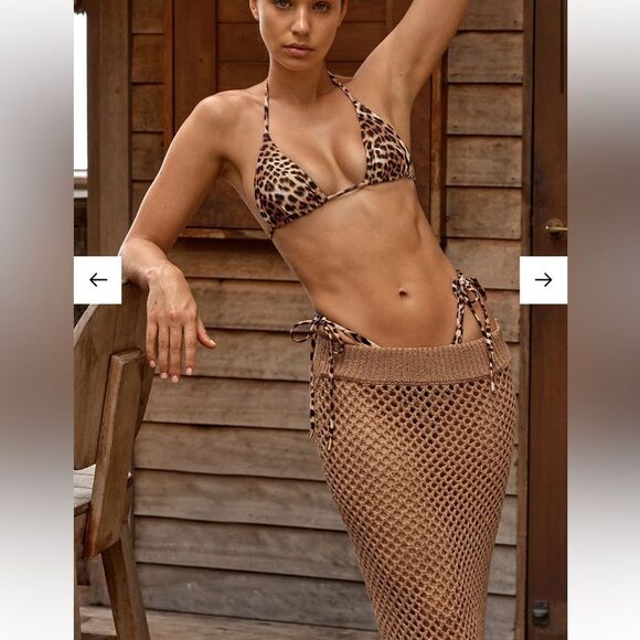 MONDAY SWIMWEAR CAPE MAY SKIRT - HUSK CROCHET size small - Picture 5 of 12